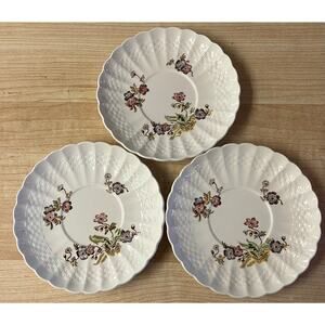 Vintage Copeland Spode Saucer Wicker Lane Set of 3